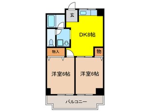 ジャルダン上本町の物件間取画像